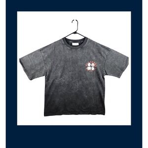 ALLEGORY Threads of Tales Graphic T Shirt Charcoal Wash Oversized Mens M